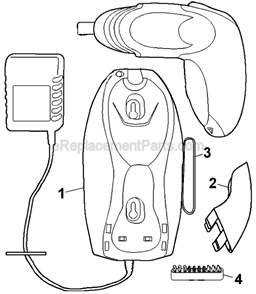 Page A Diagram and Parts List for LI3000 Type 1 Black and Decker Electric Drill